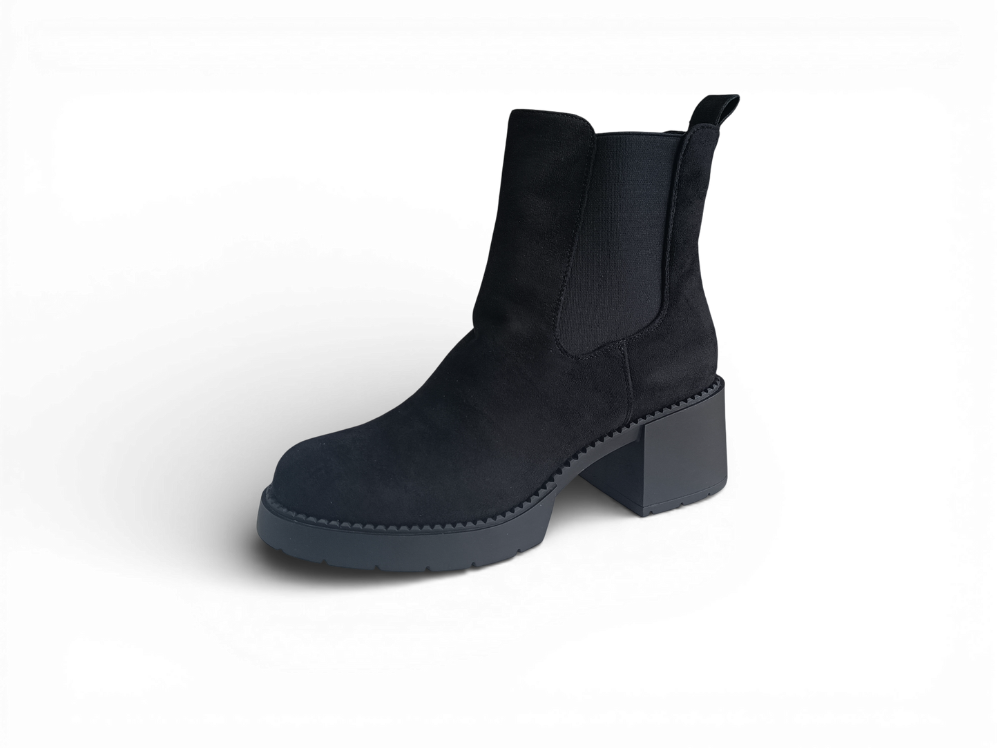 Botín de ante negro