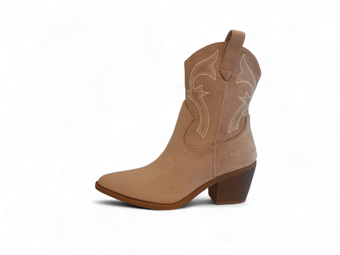 Botín cowboy beige