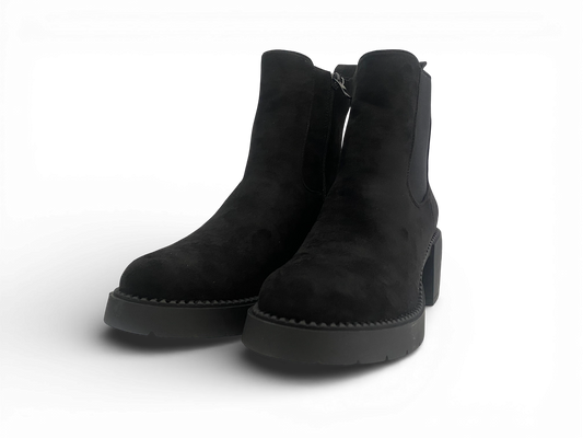 Botín de ante negro