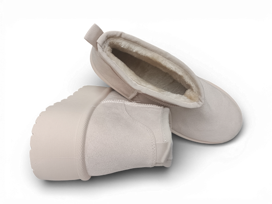 Botín crema con forro interior