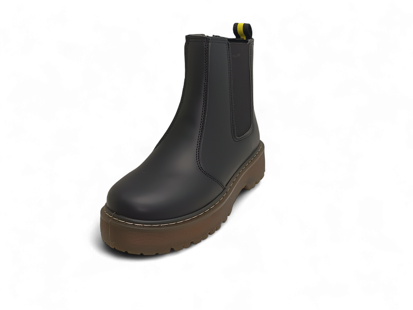 Botín negro de suela gruesa