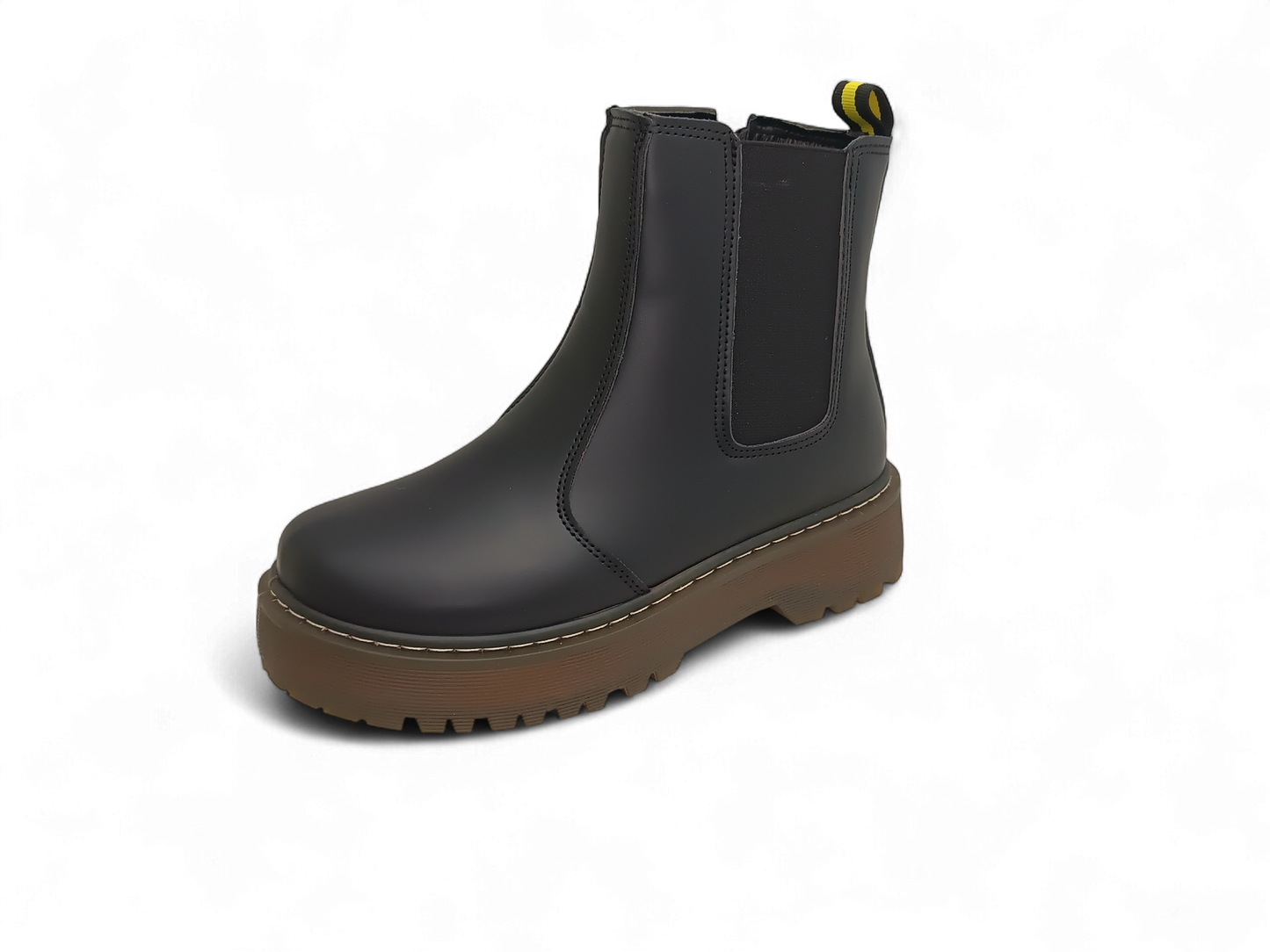 Botín negro de suela gruesa