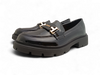Mocasines Negros Charol con Herraje Dorado