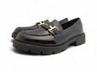 Mocasines Negros Charol con Herraje Dorado