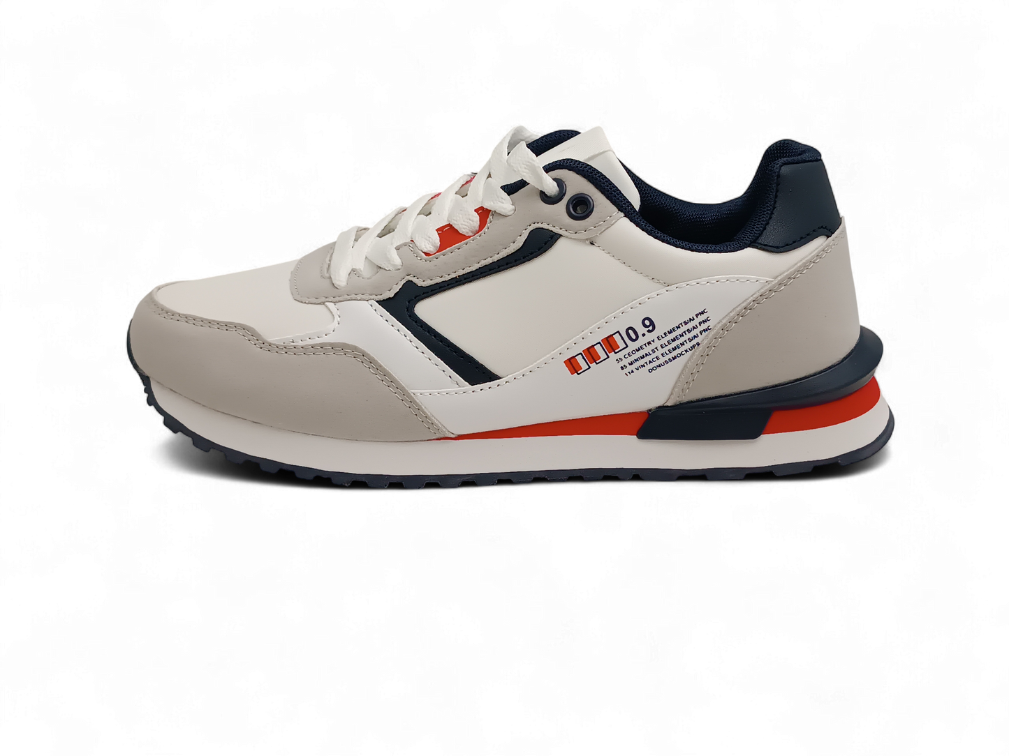 Zapatillas deportivas en blanco y beis