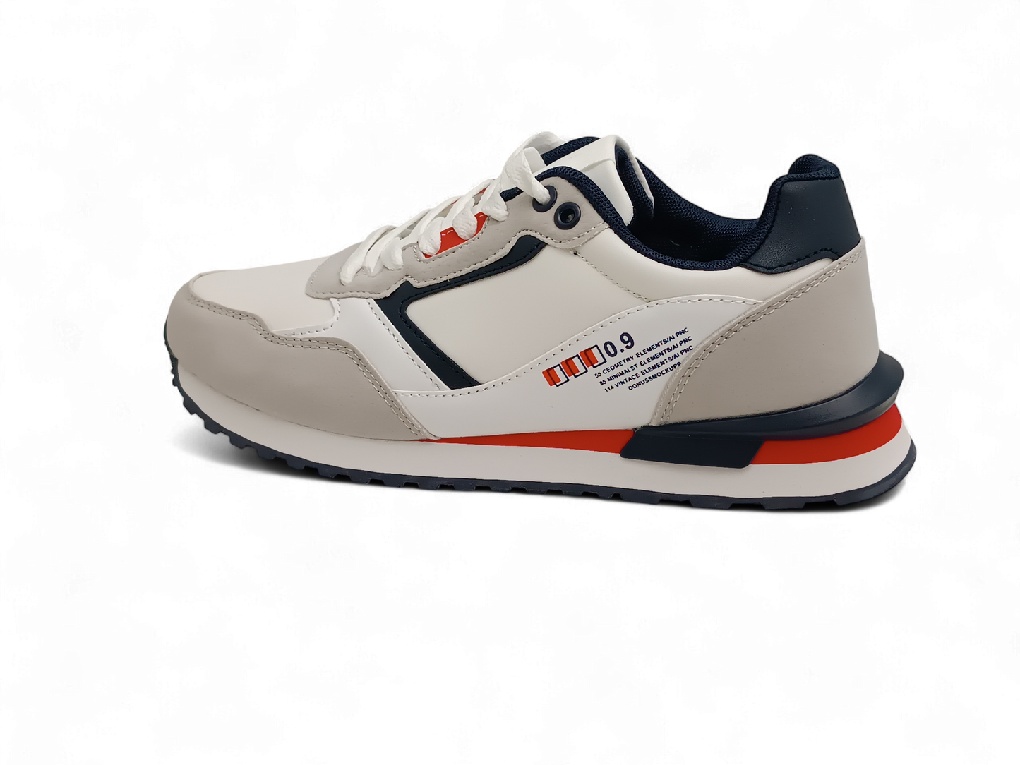 Zapatillas deportivas en blanco y beis