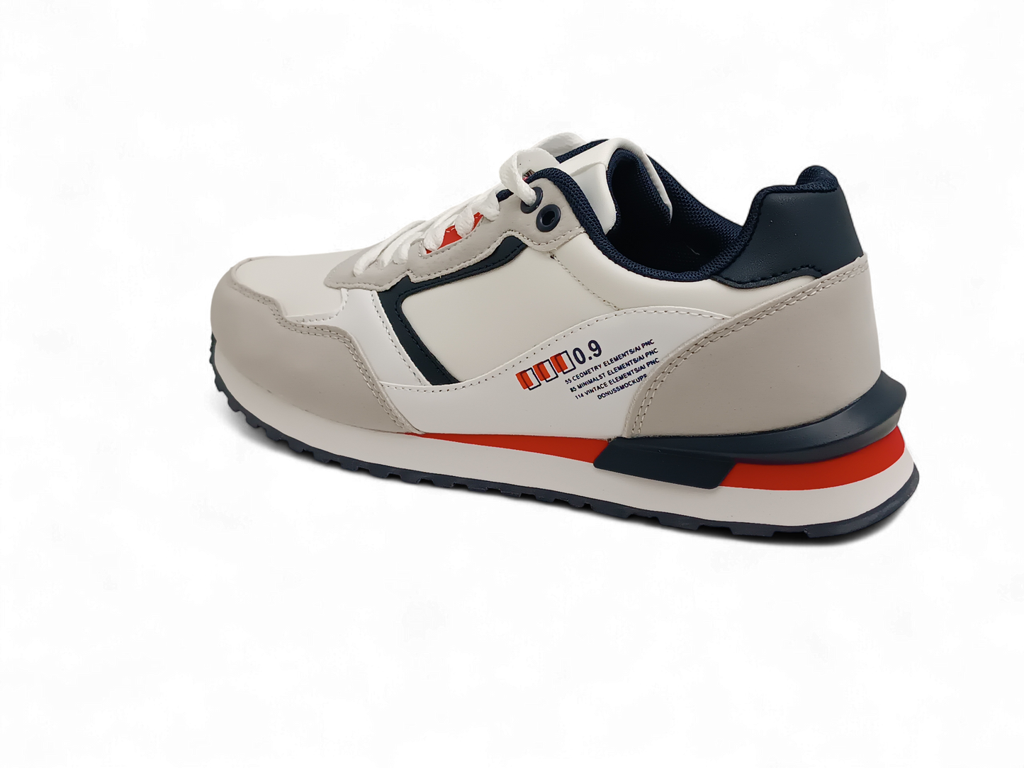 Zapatillas deportivas en blanco y beis