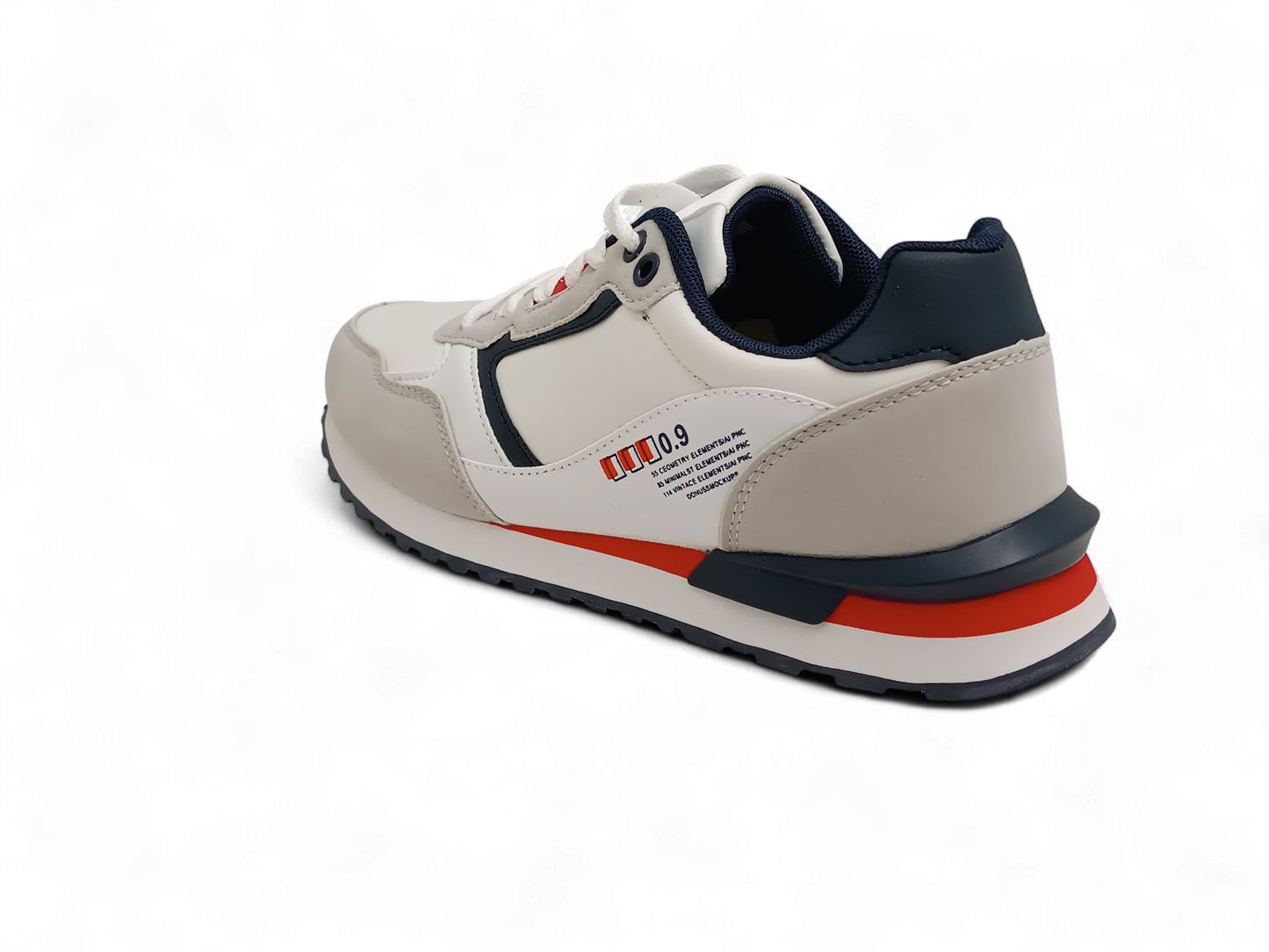 Zapatillas deportivas en blanco y beis