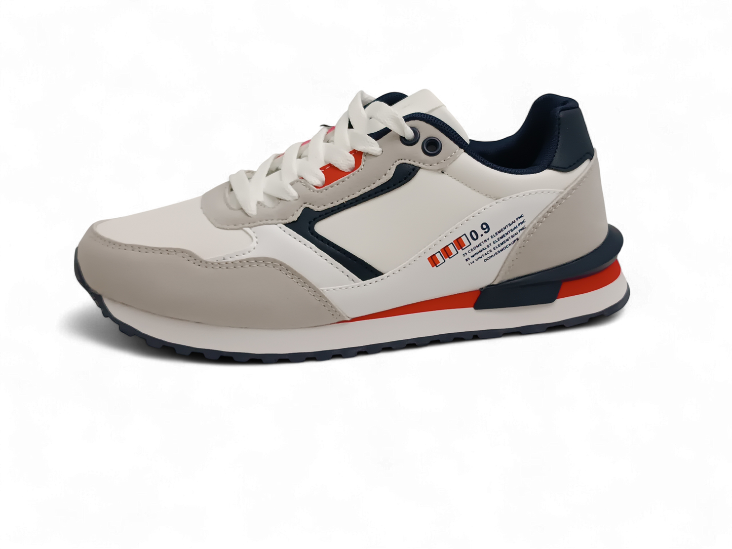 Zapatillas deportivas en blanco y beis