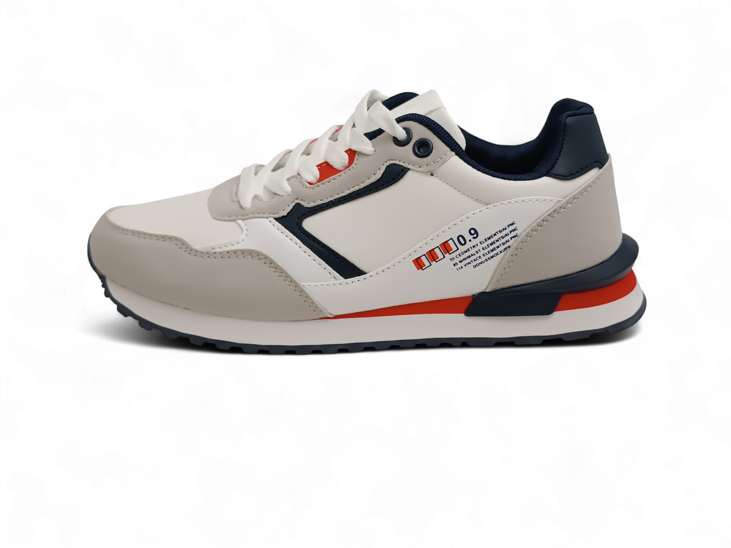 Zapatillas deportivas en blanco y beis