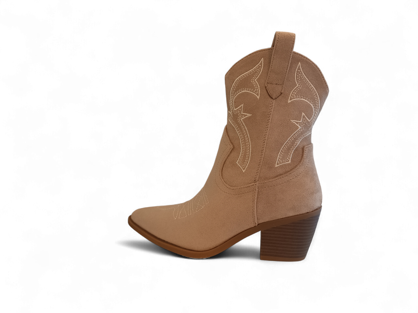Botín cowboy beige