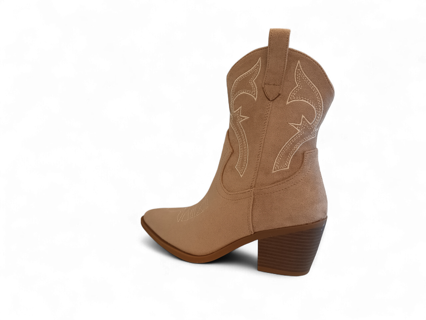 Botín cowboy beige