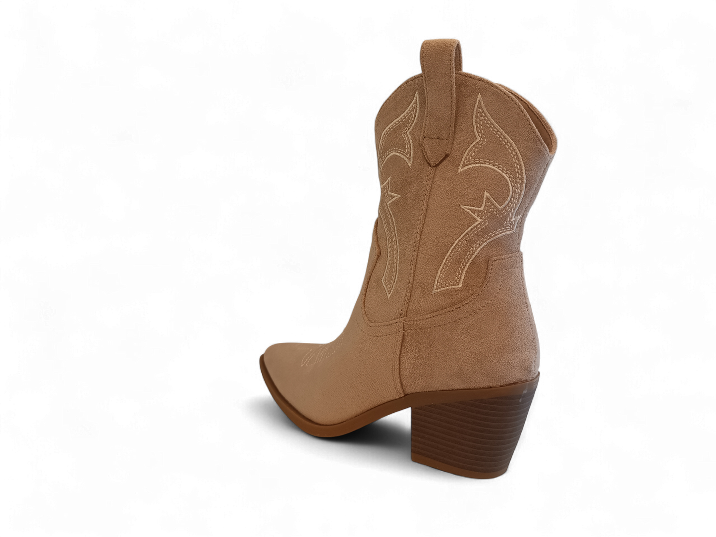 Botín cowboy beige