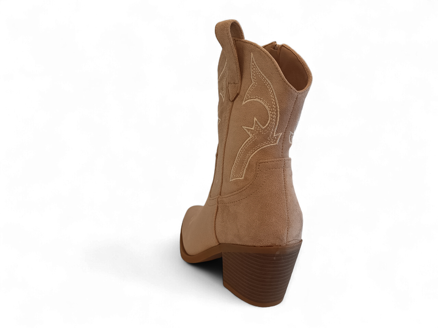 Botín cowboy beige