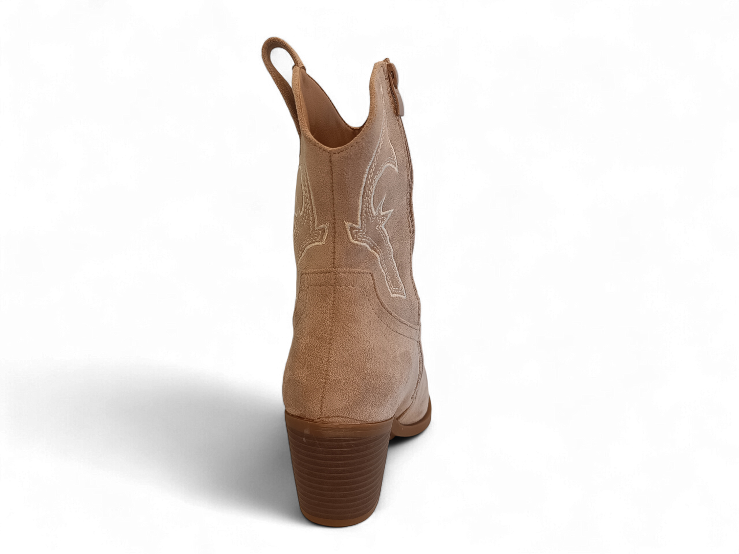 Botín cowboy beige