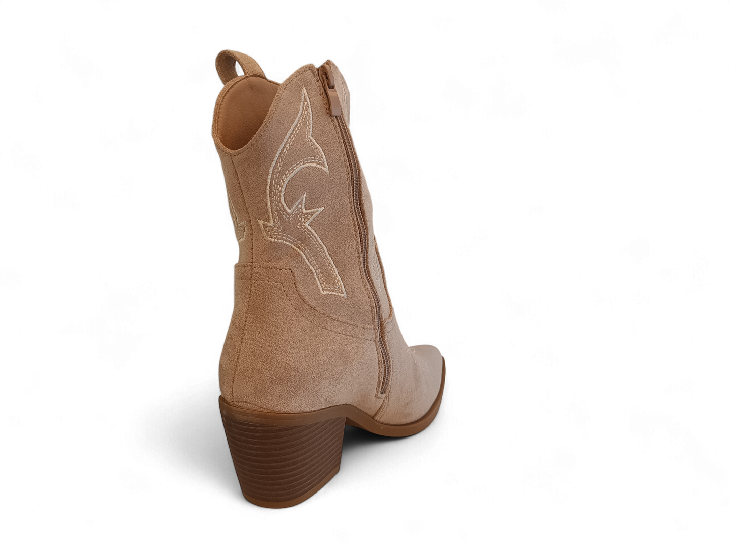 Botín cowboy beige