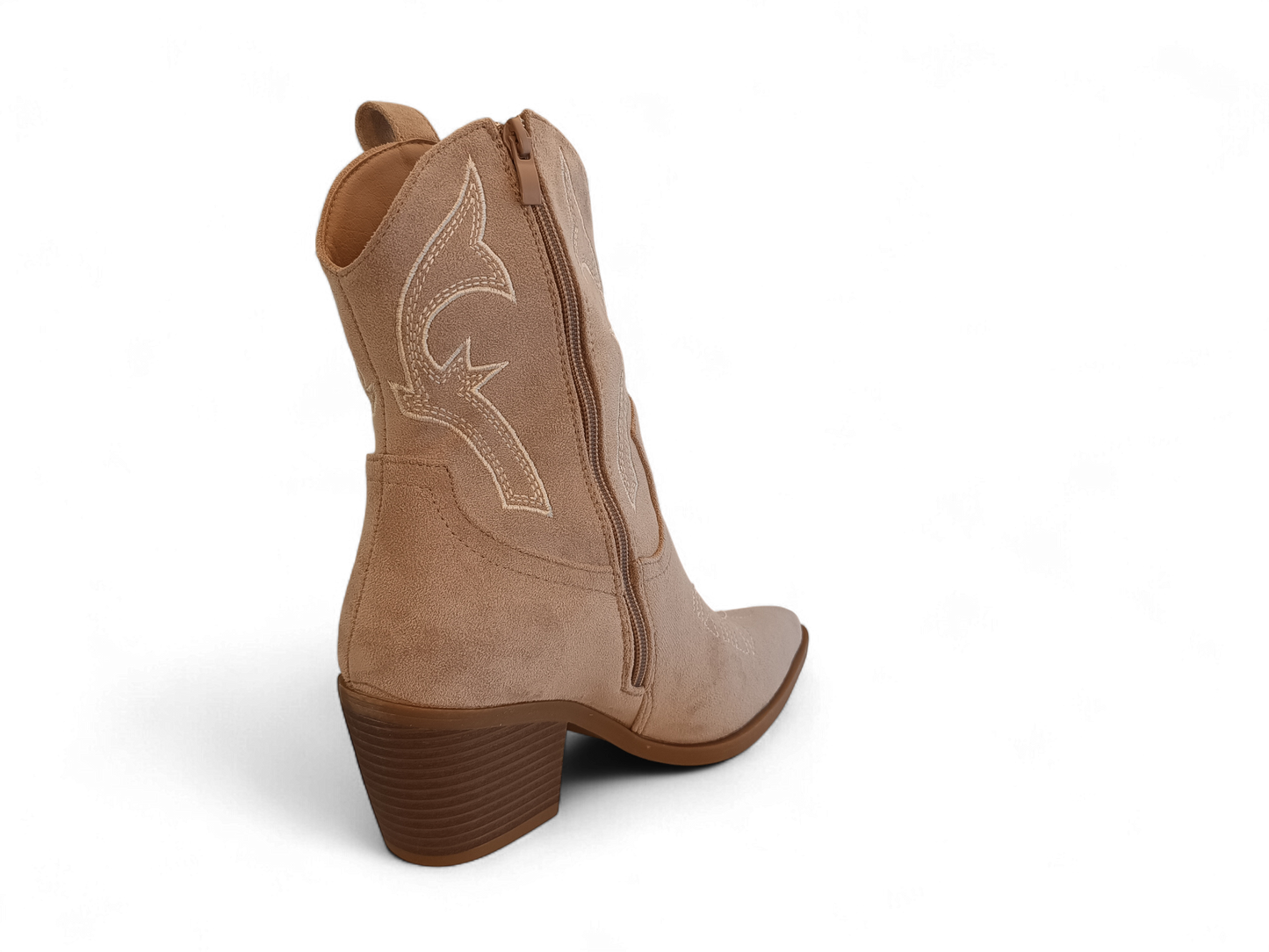 Botín cowboy beige