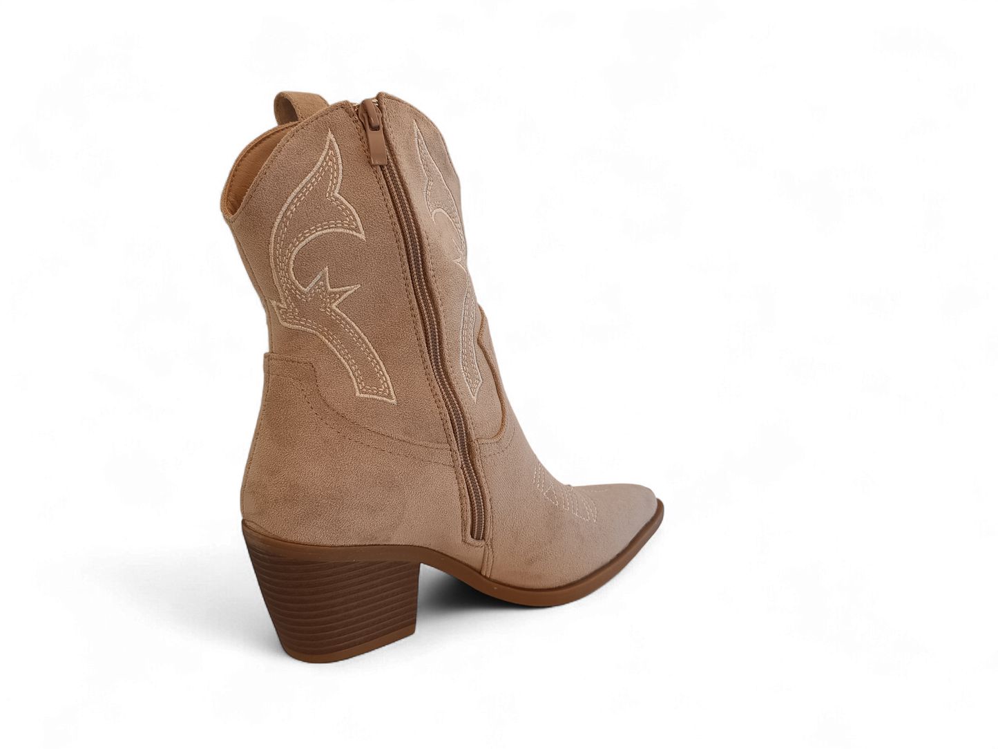 Botín cowboy beige