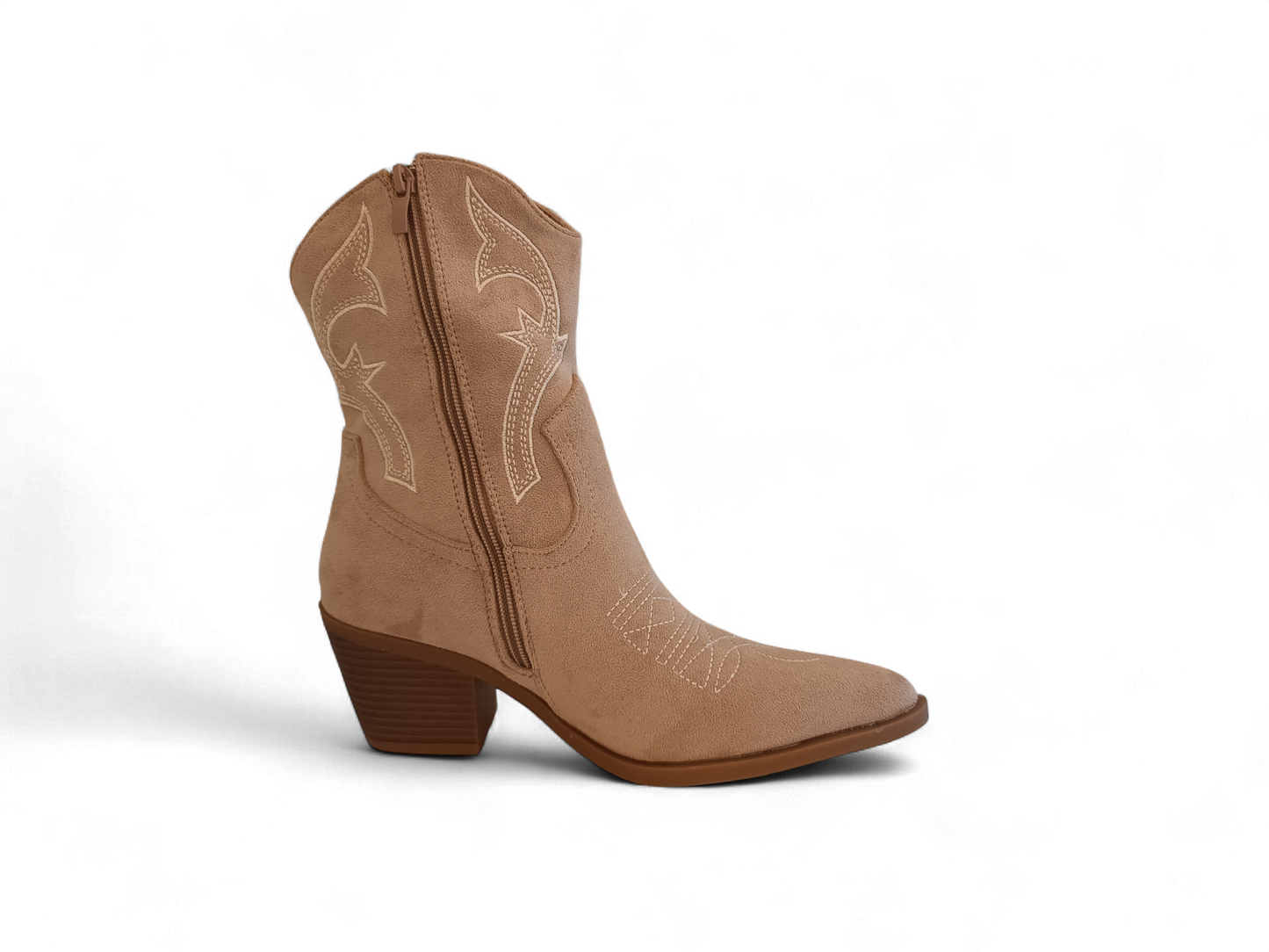 Botín cowboy beige