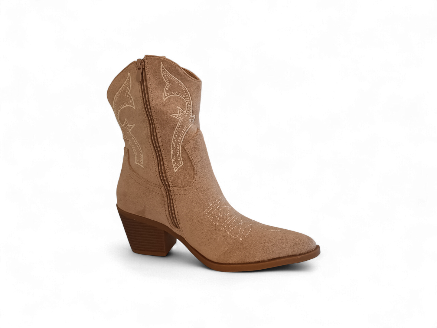 Botín cowboy beige