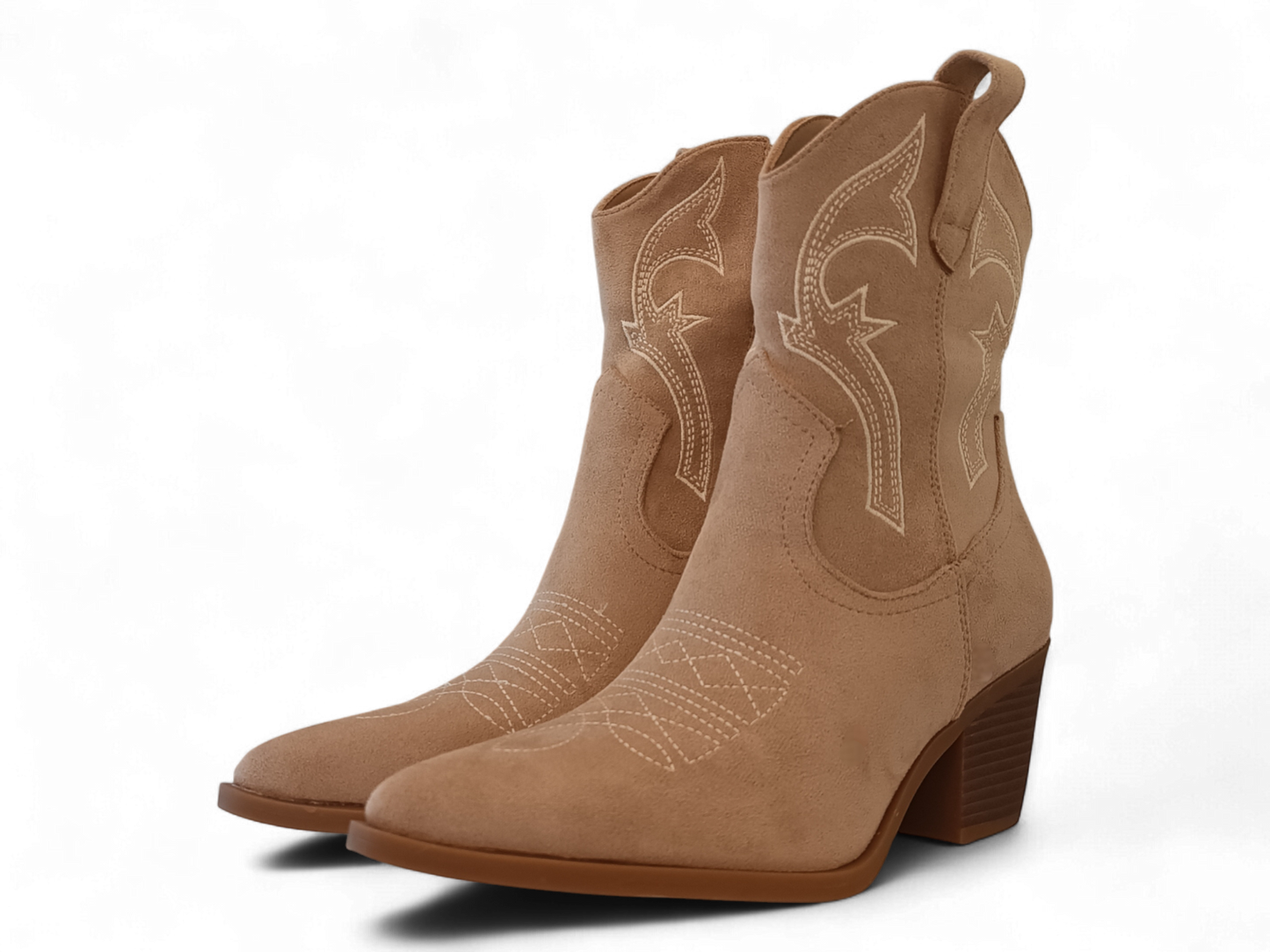 Botín cowboy beige