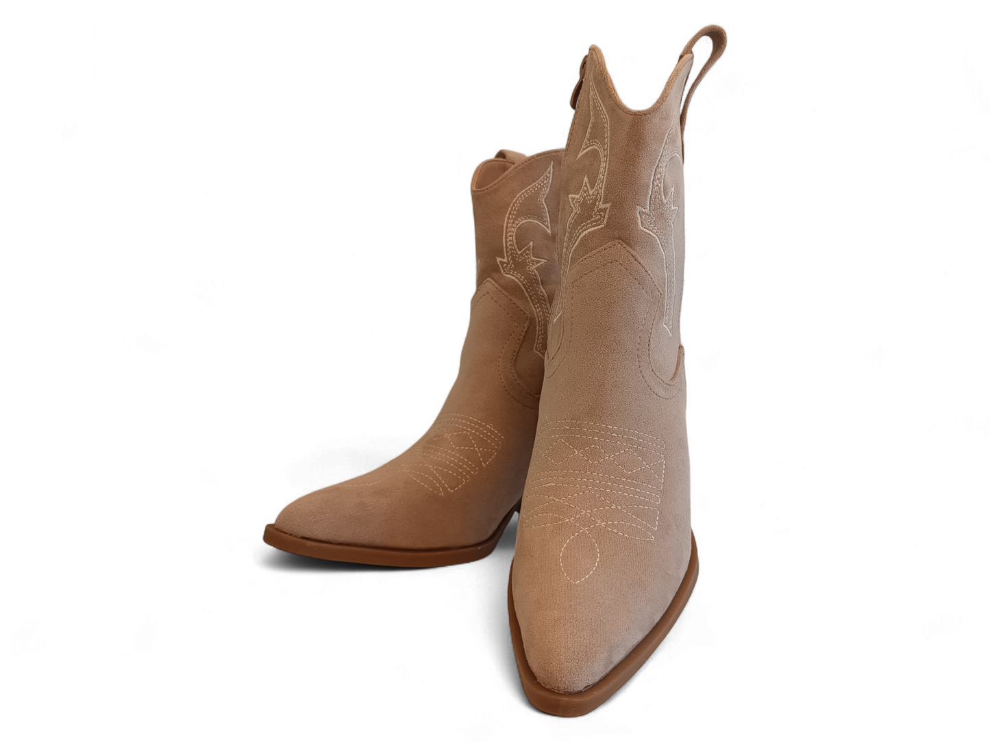 Botín cowboy beige